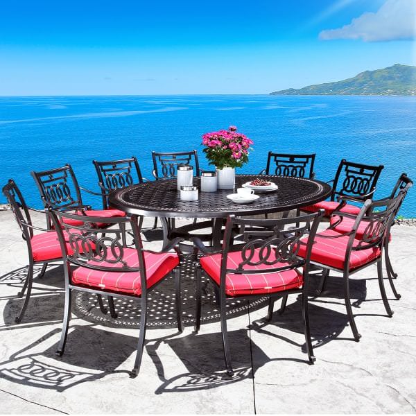 Verona Patio Table Modern Outdoor Verona Patio Dining By Cabana Coast 86 Oval Table
