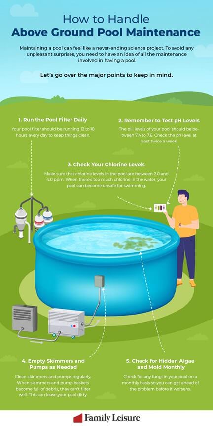 how to handle above ground pool maintenance
