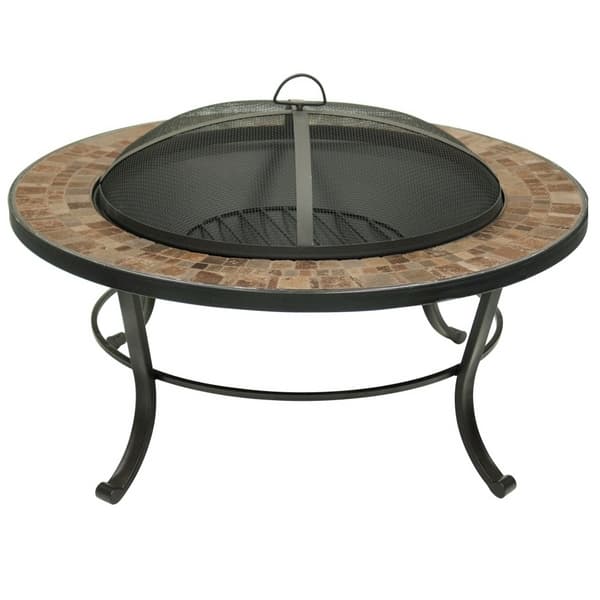 Natural Slate Tile Top Fire Pit