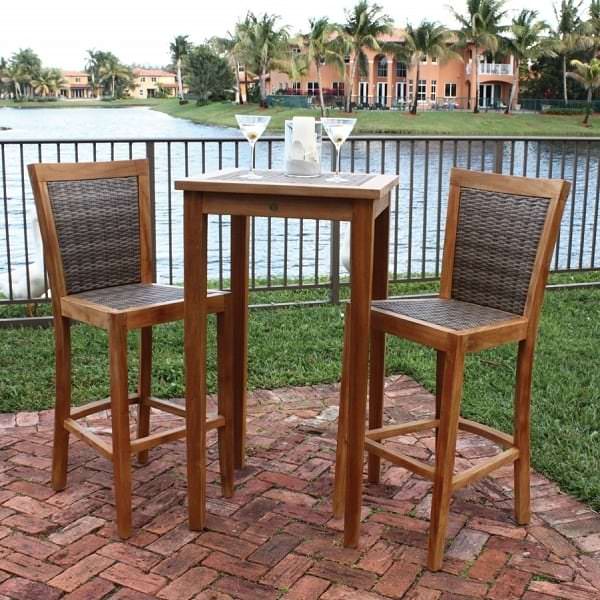 Leeward Islands Bar Height Collection By Panama Jack Outdoor Leeward Islands Bar Height Bring Home Beautiful Breezy Island Style With This Teak Wicker Patio Set