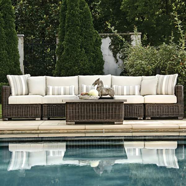 Rustic Woven Sectional Patio Furniture by Summer Classics Patio Furniture