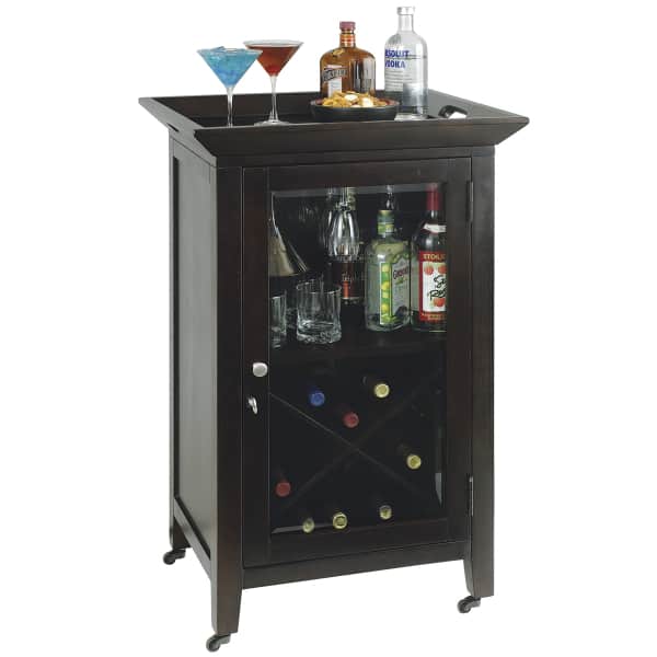 Butler Wine Bar Cabinet, Wine And Liquor Cabinet