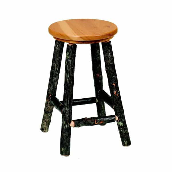 Hickory Round Counter Stool Chair Dining Room Chippendale Hickory Round Counter Stool