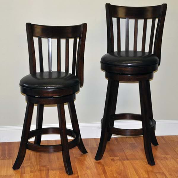 Walnut Slat Counter Stool