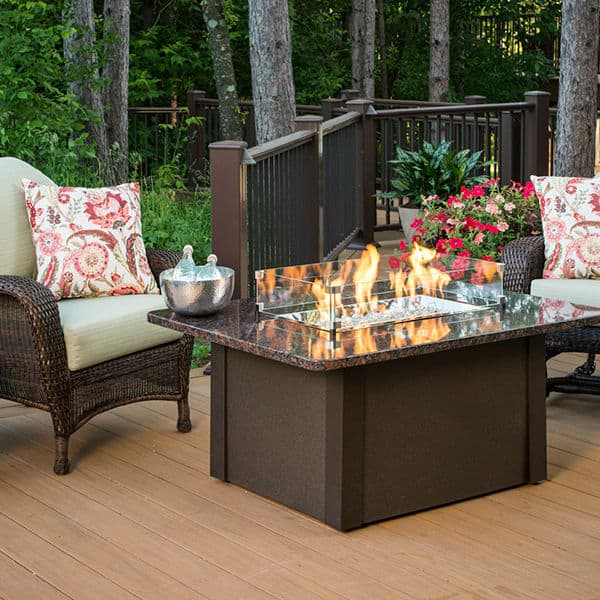 Grandstone Fire Pit Table Brown
