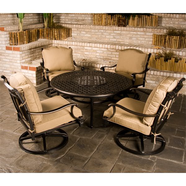 Chateau Outdoor Patio Furniture Fire Pit Set