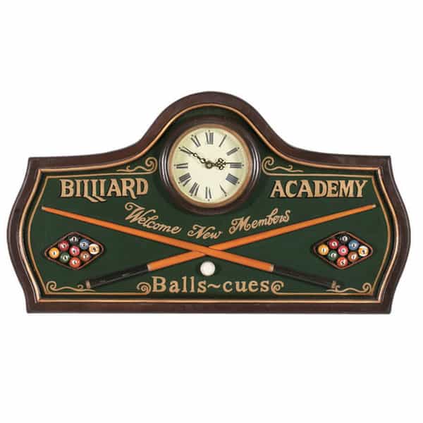 Billiard Academy Wall Clock