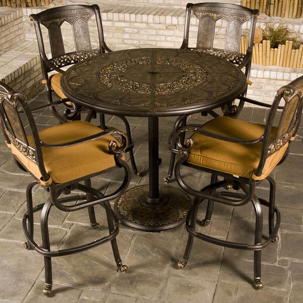 safford swivel sling seat aluminum patio bar height chairs patio