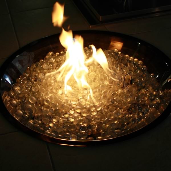 Tile Top Stone Base Custom Fire Pit