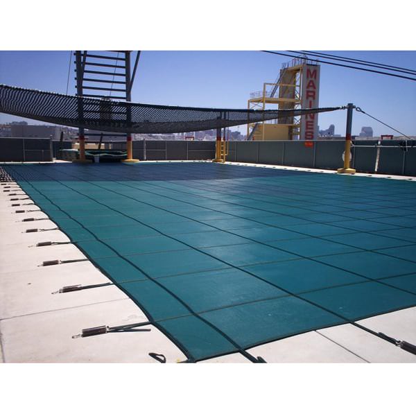 Rectangle with Step Safety Cover - Blue Mesh