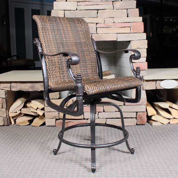 Florence Woven Balcony Stool Florence Woven Balcony Stool, Balcony Height Swivel Patio Chairs