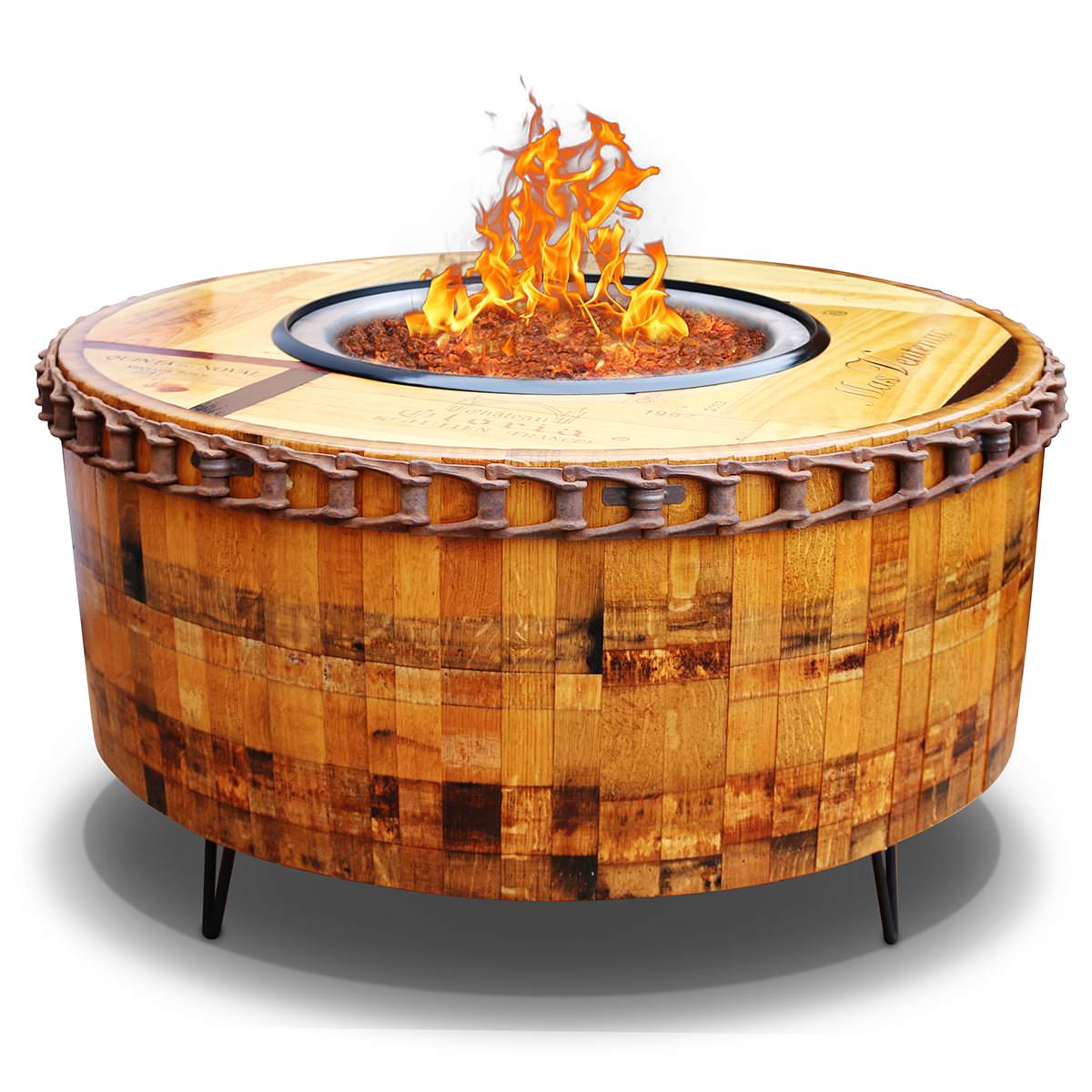 Moderna Wine Barrel Fire Pit Table
