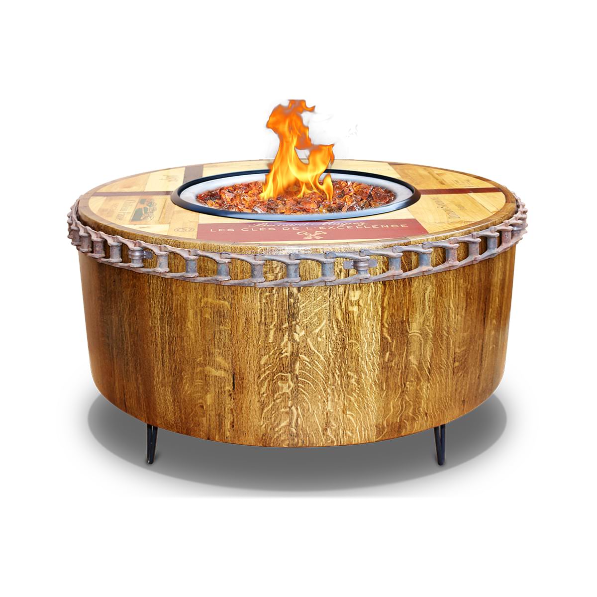 Moderna Wine Barrel Fire Pit Table