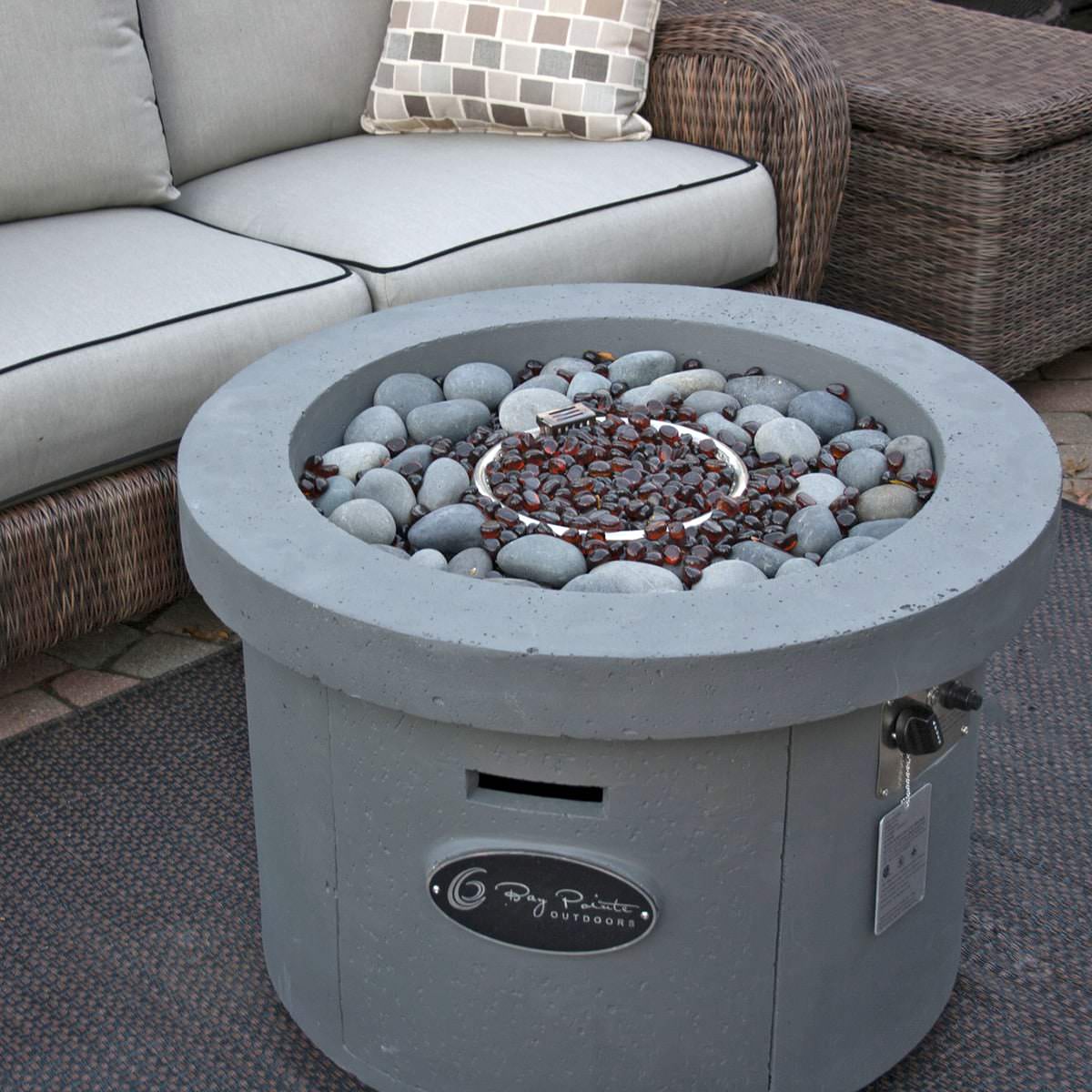 Urban Series Storm Grey Fire Pit Led