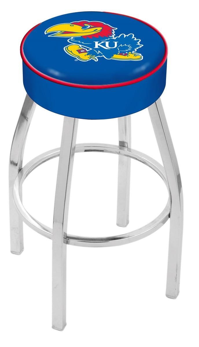 Kansas Bar Stool w/ Official College Logo Family Leisure