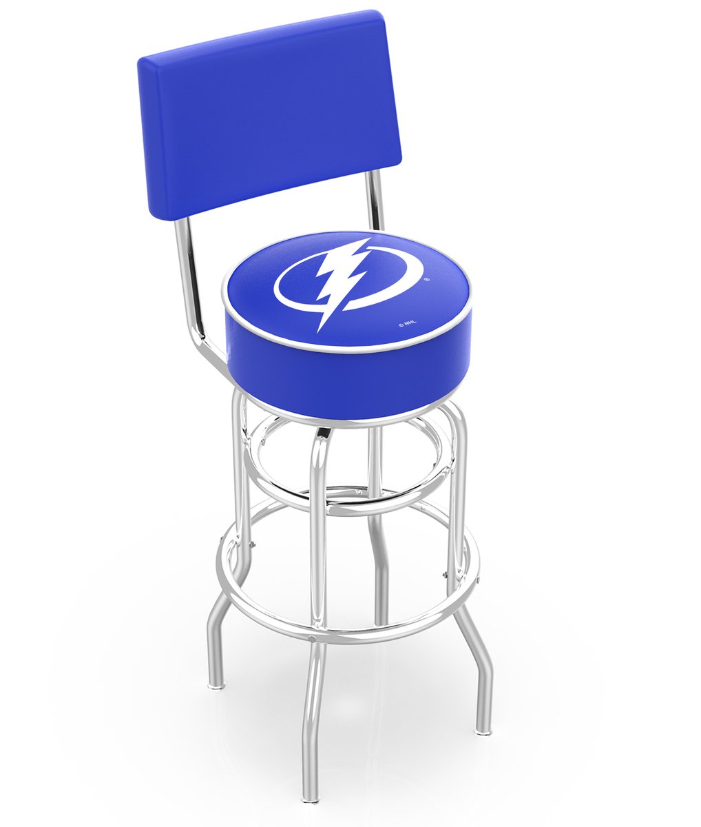 Tampa Bay Lightning Counter Height Bar Stool w/ Official NHL Logo