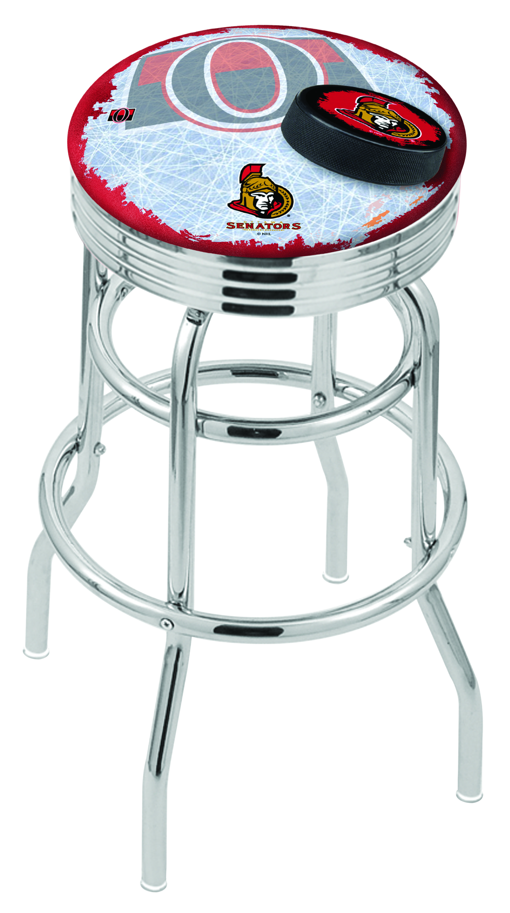 Ottawa Senators Counter Height Bar Stool w/ Official NHL Logo Family