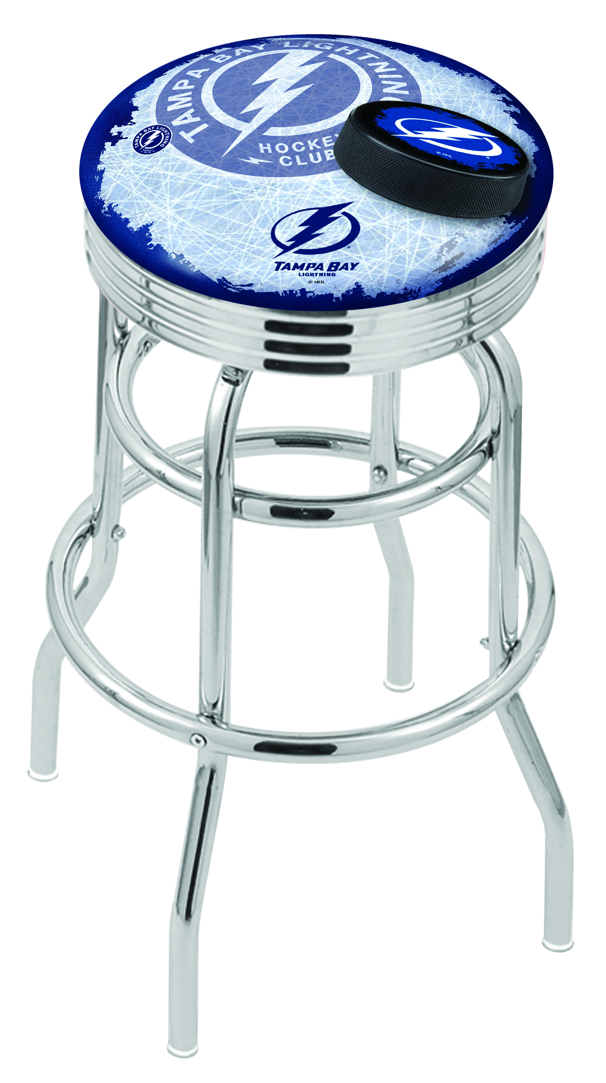 Tampa Bay Lightning Counter Height Bar Stool w/ Official ...