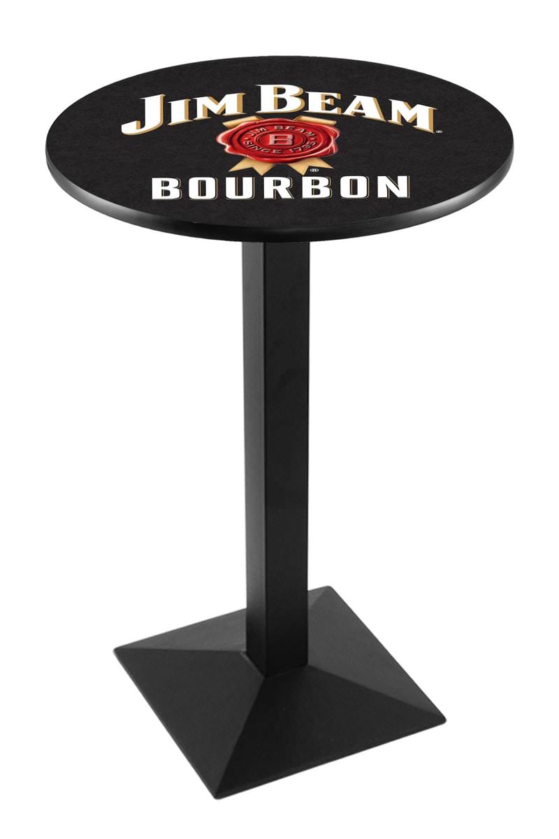 Jim Beam Pub Table 36" Black w/ Official Jim Beam Brands Logo