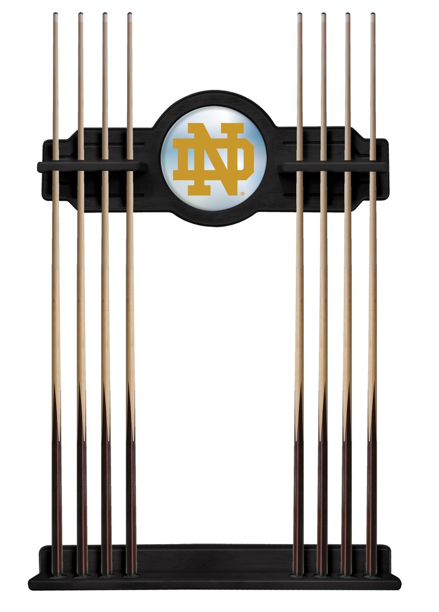 Notre Dame Nd Cue Rack In Black Finish With Official Logo