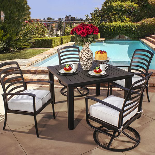 Edgewood Cushion Dining Collection by Alumont for Hanamint