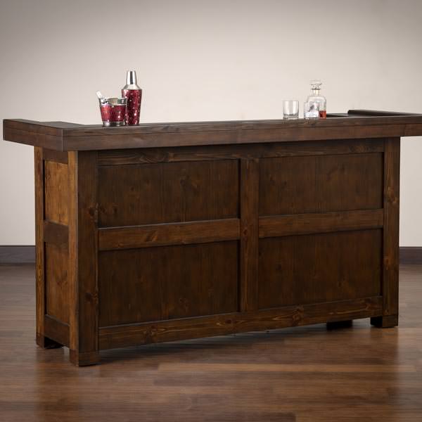 Savannah Home Bar by American Heritage Weathered Brown