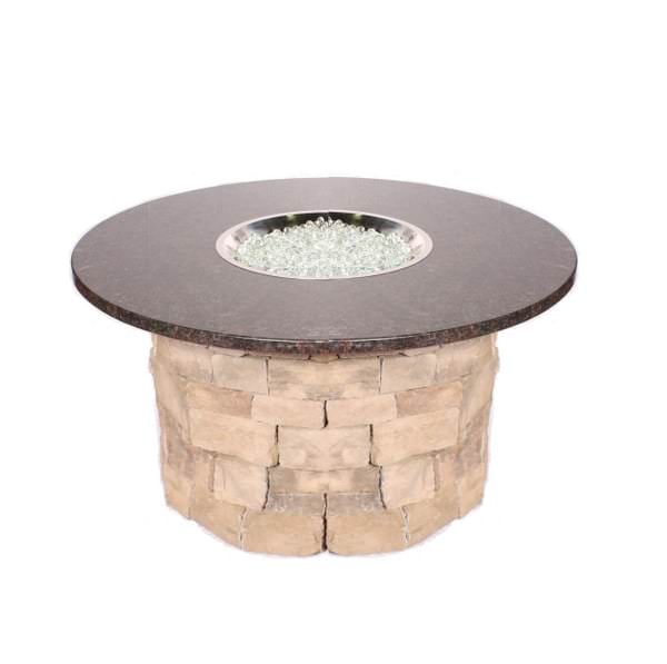 60 Granite Top Stone Base Custom Fire Pit