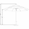 11' Stainless Steel Market Umbrella by Leisure Select