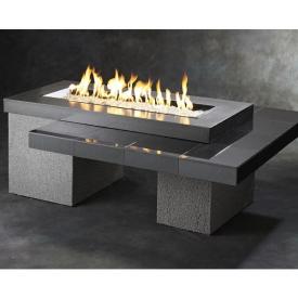 Uptown Fire Pit Table - Black by Outdoor GreatRoom