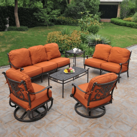 Deep Seating Patio Furniture Family Leisure Grand Tuscany Deep Seating By Hanamint