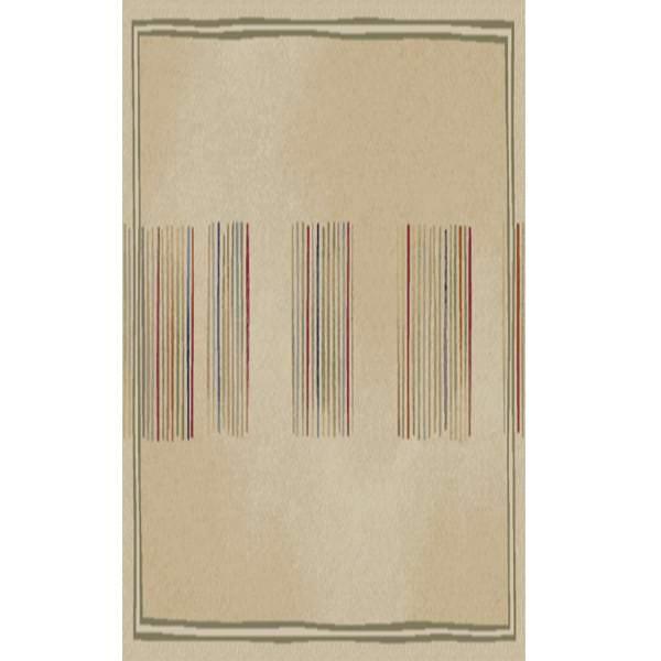 Stripes Ivory Rectangular Rug by American Heritage
