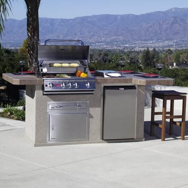 PowerBBQ Grill Island Stucco