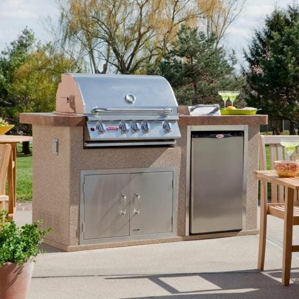 Power Q Grill Island Stucco