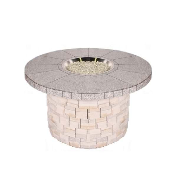 Tile Top / Stone Base Custom Fire Pit by Leisure Select