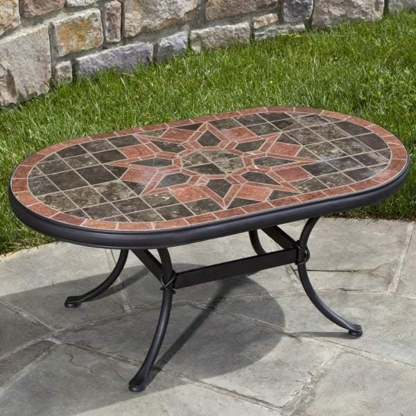 Macchiato Marble Mosaic Coffee Table, Mosaic Coffee Table Outdoor