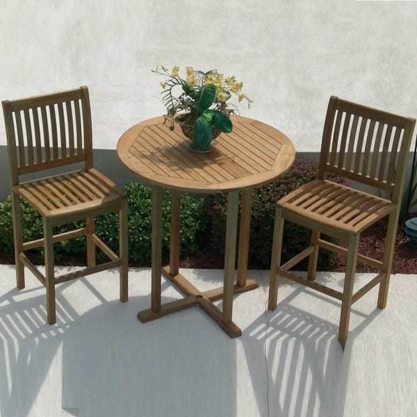 Bar Height Teak Patio Furniture by Royal Teak Collection