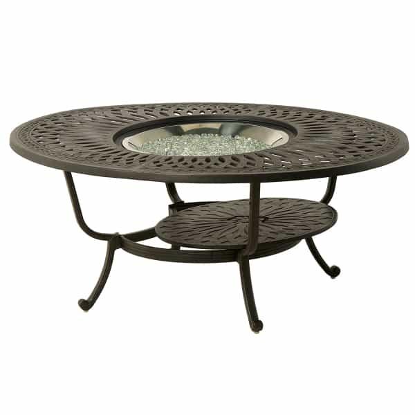 Mayfair 52 Oval Gas Fire Pit Table, Tuscany Fire Pit Set