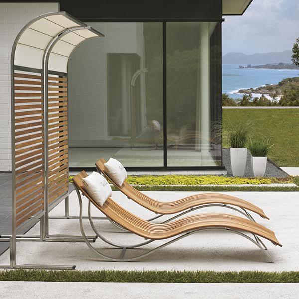 contemporary outdoor chaise lounge