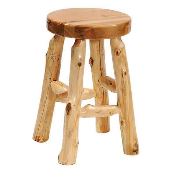 Cedar Round Counter Stool by Fireside Lodge Furniture