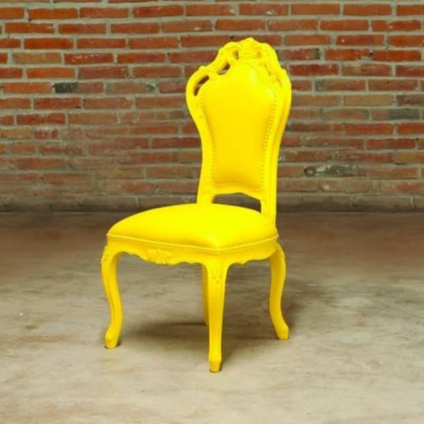 Giovanna Chair Yellow By Polart Outdoor Armless Dining Giovanna Chair Yellow By Polart