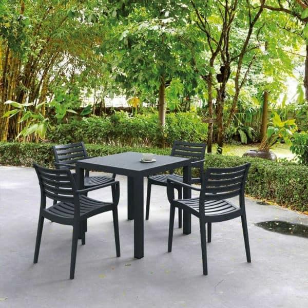 Artemis Square Armchair Dining - Black by Compamia