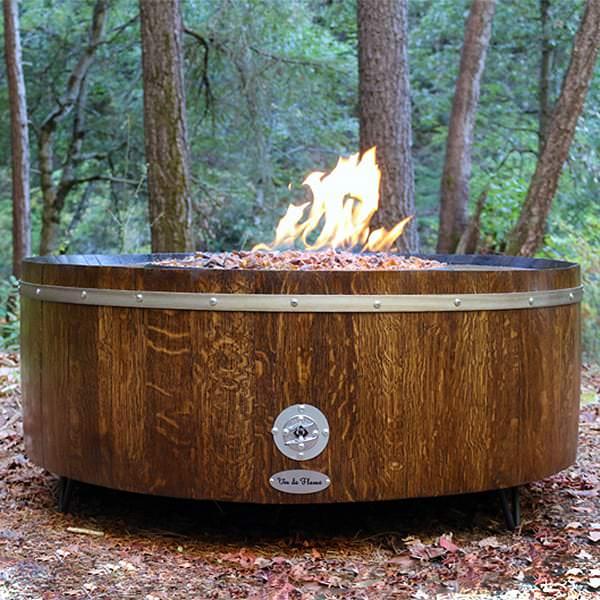 Moderna Wine Barrel Fire Pit Table Metal