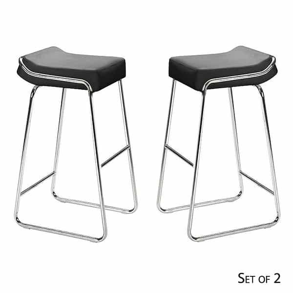 Wedge Bar Stools Black Wedge Bar Stools Black Set Of 2 By Zuo Modern