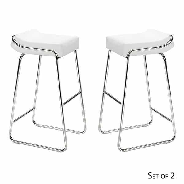 Wedge Bar Stools White Wedge Bar Stools White Set Of 2 By Zuo Modern