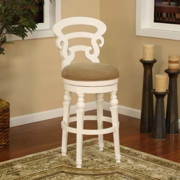 Metropolitan - Antique White Bar Stool by American Heritage