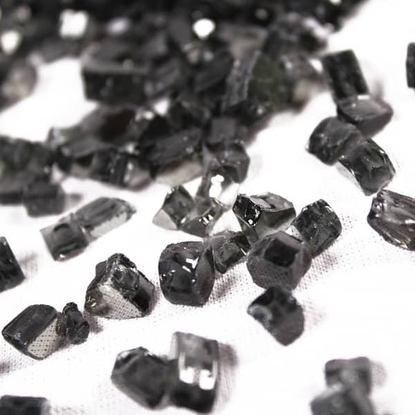 1/4" Black Reflective Fire Glass