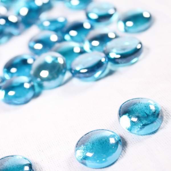 Aqua Blue Luster Fire Beads by Leisure Select