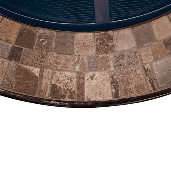 Natural Slate Tile Top Fire Pit A Slate Tile Top Surrounds This Wood Burning Fire Pit For Your Outdoor Room