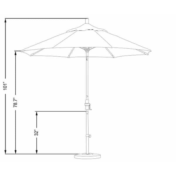 11' Aluminum Collar Tilt Market Umbrella by Leisure Select