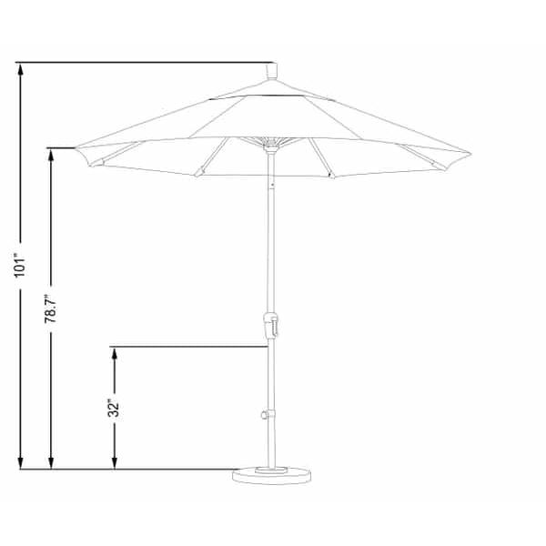 9' Aluminum Auto Tilt Market Umbrella by Leisure Select